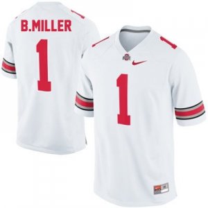 Men's NCAA Ohio State Buckeyes Braxton Miller #1 College Stitched Authentic Nike White Football Jersey RT20C86KD